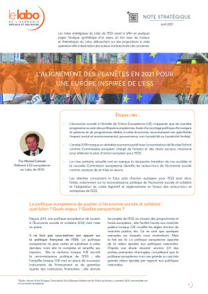 L'alignement des planètes en 2021 pour une Europe inspirée de l'ESS