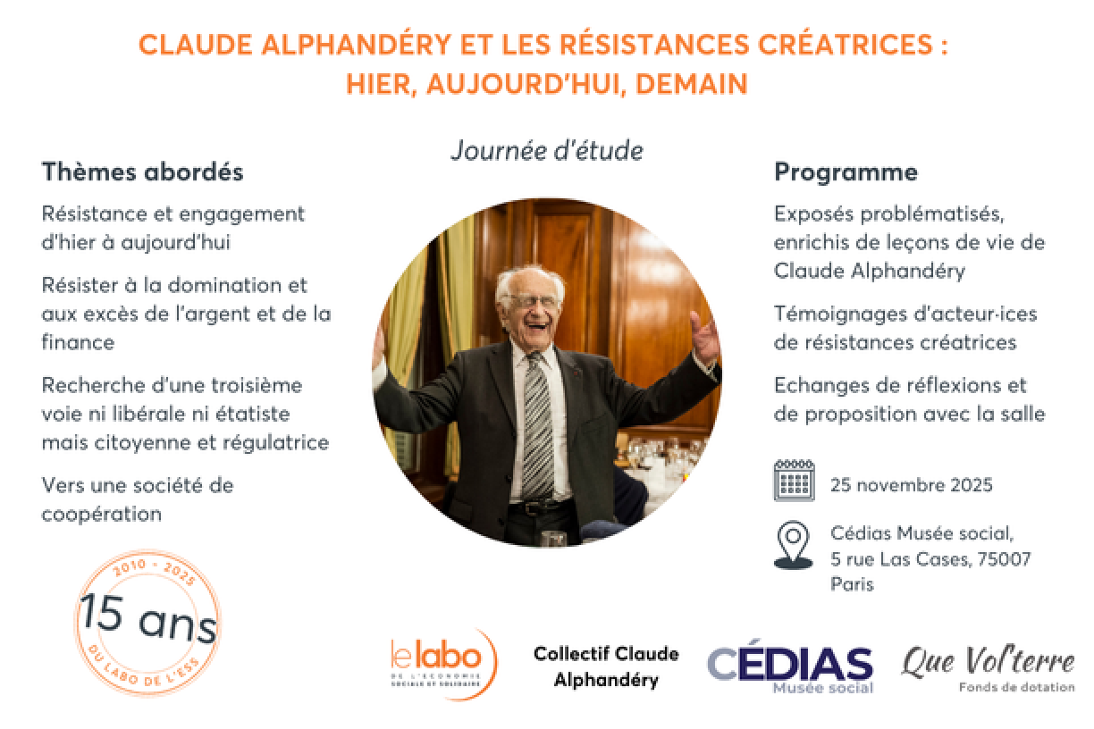 Visuel de la journée d'étude Claude Alphandéry